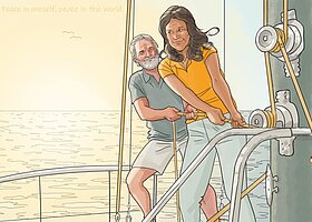 Mann Und Frau Auf Segelboot iurFRIEND® AG